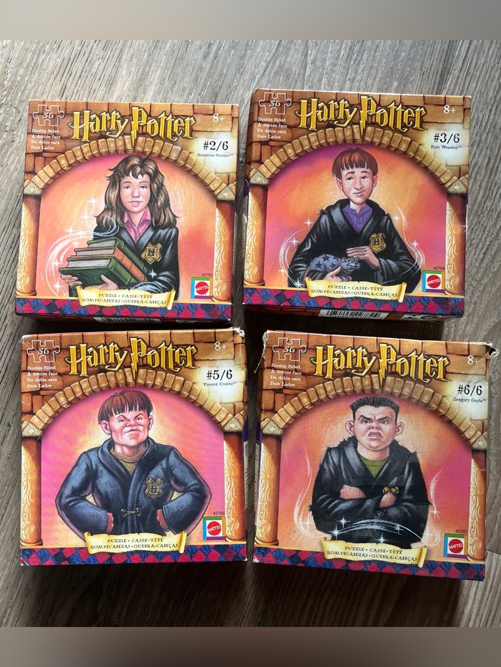 4 Harry Potter 2001 Mattel Puzzles Unopened Vintage Ron Hermione Crabbe Goyle